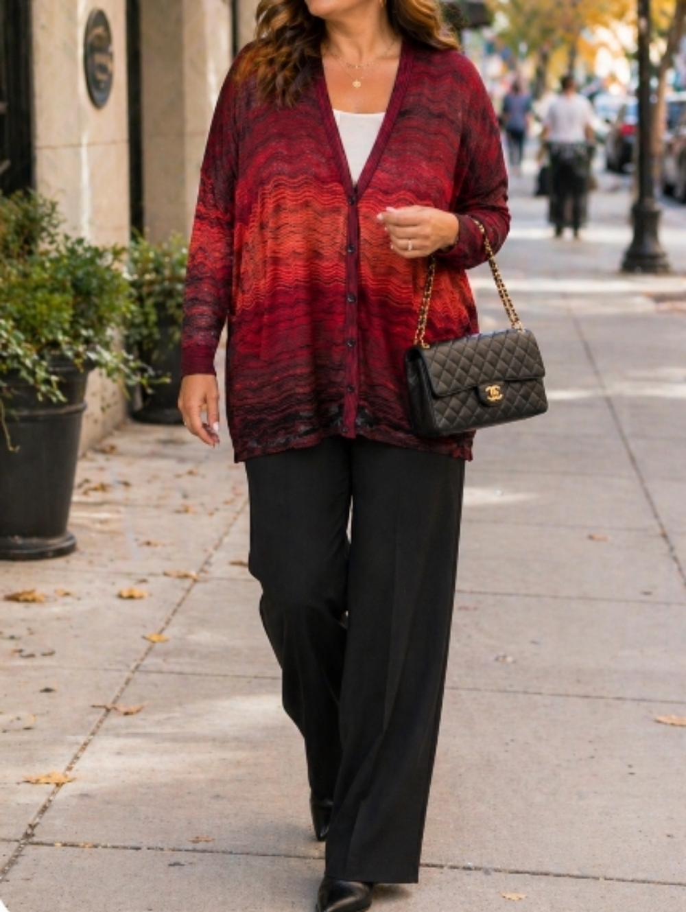 Missoni Red and Black Knit Sweater XXL